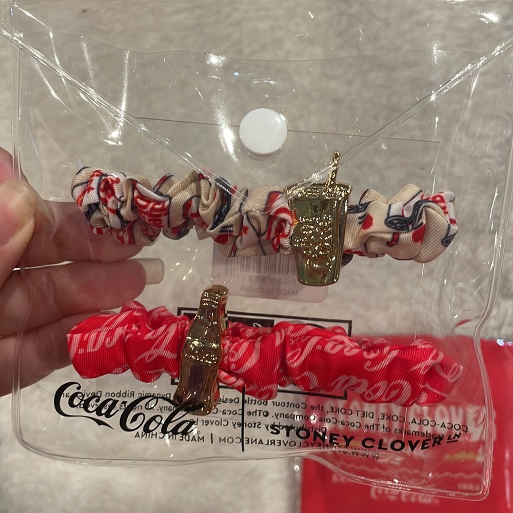 Stoney Clover Lane SCL Coca Cola Scrunchie set